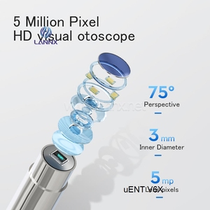 LANNX uENT V6X Meilleure vente Kit d'outils d'endoscope d'oreille sans fil WiFi Aspirateur de cire d'oreille Outil de retrait intelligent de l'otoscope - Product Image 2