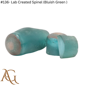 Espinela Cultivada en Laboratorio # 136 Esferas de espinela (verde azulado) creadas en laboratorio, piedras preciosas en bruto sintéticas, simuladas, de fusión por llama - Product Image 4