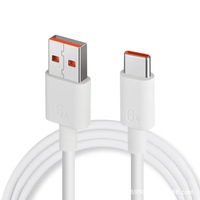 Kabel Data PVC USB3.0 Super cepat, kabel pengisian daya Cepat tipe-c & micro-usb 6A untuk ponsel
