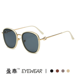 Yingtai Eyewear Pink <b>Round</b> <b>Frame</b> Sunglasses UV400 Women's Fashion Sunshades - Product Image 5