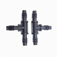 Connecteur en t pour jardin de 3/8 pouces, raccord à ardillon pour tuyau d'irrigation