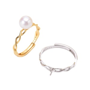9248DIY Accesorios de Perlas, Colgante de Plata S925 con Forma de Flor de Peral Vacía con Separadores para Pendientes, Estilo Moderno, Fornituras para Joyería - Product Image 3