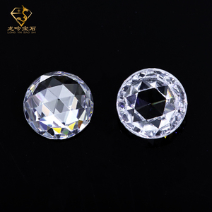 Round Flat Back Rose Cut <strong>Cubic</strong> Zirconia 4mm/5mm/6mm 5A Grade White <strong>Zircon</strong> Stones Custom Loose Gemstone - Product Image 2