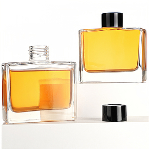 Wholesale Home Fragrance Empty Square Aromatherapy Glass <strong>Bottle</strong> 100ml <strong>Reed</strong> <strong>Diffuser</strong> <strong>Bottle</strong> With Screw Lid - Product Image 5