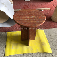 Table en marbre travertin de haute qualité et à prix raisonnable pour le jardin, l'intérieur et l'extérieur, design tendance, ronde, pour le café et le thé