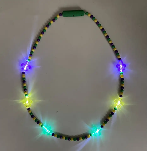 <span class=keywords><strong>2023</strong></span> Hot promozionale LED lampeggiante Mardi Gras collana di perline lampeggiante collana di perline LED decorazioni per feste - Product Image 2