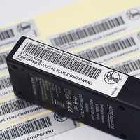 Étiquette code-barres personnalisée Silver Dragon PET, étanche, haute température, un code par objet avec QR variable et numéro de série