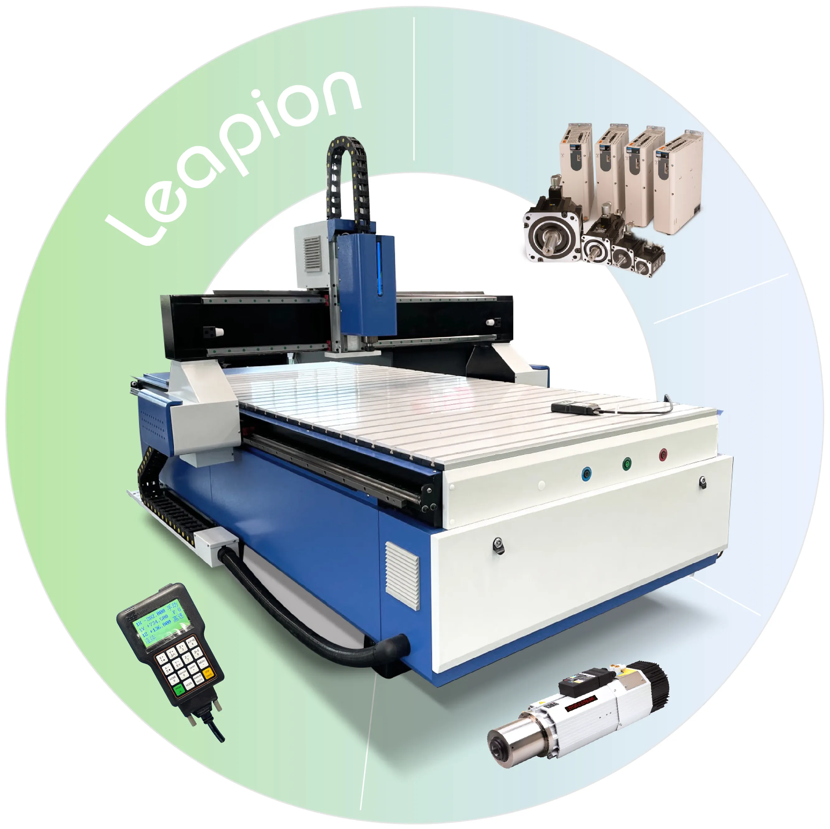 Máquina de corte de metal, enrutador cnc de madera 1325, fresadora de 3 ejes