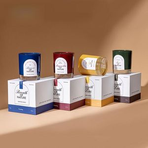Bougie parfumée Breath Of Nature, cire de soja, pot en verre, minimaliste, aromathérapie, décoration d'intérieur, parfum floral végétal, 750 ml - Product Image 1