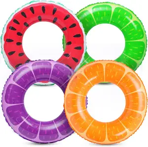 Dibujos animados para Niños Ocean Beach espesado parque acuático juguete fruta patrón axila círculo flotante círculo de natación
