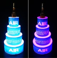 Support de présentation de bouteilles LED, présentoir de bouteilles VIP avec éclairage rétroéclairé RVB multicolore pour boîte de nuit, bar, fête
