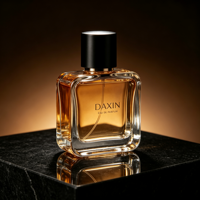 Vente en gros de flacons de parfum rectangulaires vides de luxe 30ml 50ml 100ml, flacon pulvérisateur en verre pour parfums masculins