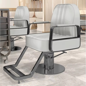 Silla de Peluquería de Acero Inoxidable en Oferta, Silla de Estilismo de Cuero Sintético para Salón de Belleza, Muebles para Barbería - Product Image 4
