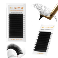 XIUSUZAKI Logo personnalisé Extensions de cils en velours Volume Cils C CC D 0.03 0.05 Facile à faire des ventilateurs Plateaux de cils en cachemire mat