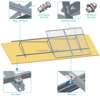 Braket Pemasangan Panel Surya yang Dapat Disesuaikan 10-30 ° 30-60 °   Kit Pemasangan Panel Surya Segitiga Aluminium Pra-Rakit untuk Atap Datar |   Tanda Seni