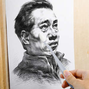 キラキラアートスケッチトリマー絵画消しゴムブレンドスポンジペンプラスチックスケッチハイライト描画ワイプツールアートスケッチワイプナイフ - Product Image 2