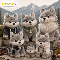 Peluche de Lobo Gris Personalizado al por Mayor, Animal de Peluche Realista para Zoológicos, Museos, Centros de Naturaleza y Tiendas de Recuerdos