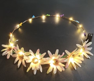 Diadema de Flores LED, Diademas de Flores Luminosas, Coronas Florales Brillantes para Bodas, Fiestas en la Playa, Cumpleaños, Cosplay - Product Image 5