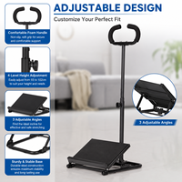 BNcompany Planche inclinée professionnelle en acier pour squats, réglable en 4 positions, avec poignée, pour étirements des pieds et des mollets