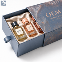 Boîte à parfum rigide de luxe personnalisée avec insert en EVA, laminage mat et gaufrage pour l'emballage cadeau de marque de parfum