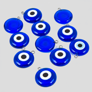 Colgante de amuleto de ojo malvado de cristal, hecho a mano, turco, decoración rústica, cuentas - Product Image 2