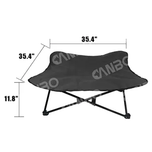 Folding Bed For Dogs CANBO Portable Outdoor Pet Hammock Raised Foldable Elevated Pet Dog Bed Steel Frame Customized LOGO