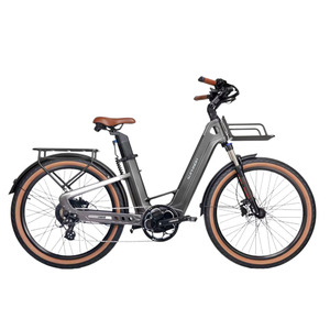 Bicicleta Eléctrica Ligera de Fibra de Carbono, Batería de 48V 19.2AH, Bicicleta Urbana con Cesta - Product Image 4