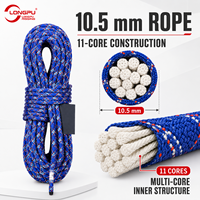 Corde statique LONGPU en nylon 2 brins haute résistance 9mm 10mm 10.5mm 11mm 12mm 14mm pour protection, levage auxiliaire et escalade