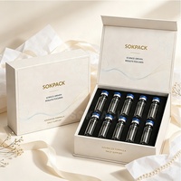 Boîte d'emballage rigide à fermeture magnétique personnalisée avec insert en EVA pour sérum, ampoule, flacon de peptides, coffret cadeau pour soins de la peau