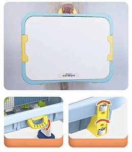 Cổ điển xây dựng khối chơi thiết lập cho trẻ em hoạt động bảng với khối Nhựa và một ghế trẻ em mô hình - Product Image 4