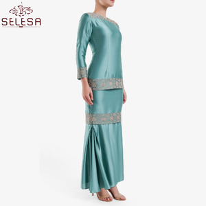 Kimono islámico de Jilbab, ropa de vestir árabe personalizada de Dubái, Abaya, Kant, Halsduk, Kebaya, Indonesia, última moda - Product Image 1
