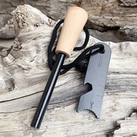 Kit allume-feu de survie en acier inoxydable avec silex de magnésium pour accessoires de camping