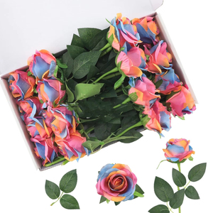 TEMPORADA Decoración <span class=keywords><strong>de</strong></span> la boda Flor <span class=keywords><strong>de</strong></span> Rosa Blanca con hojas verdes y <span class=keywords><strong>semillas</strong></span> para DIY Ramo <span class=keywords><strong>de</strong></span> novia Flor <span class=keywords><strong>de</strong></span> Rosa artificial <span class=keywords><strong>de</strong></span> seda - Product Image 3
