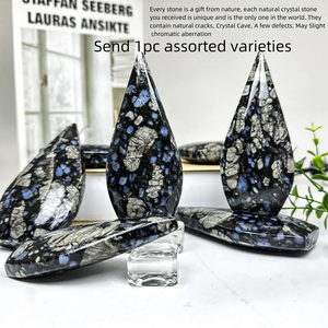 Pierre de guérison en quartz naturel <span class=keywords><strong>glaucophane</strong></span>, cristal poli de haute qualité, artisanat décoratif, thème de la pierre - Product Image 3