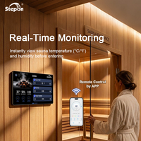 Panneau de commande de sauna universel intelligent WiFi avec application pour la température/l'heure/la musique/l'ECO/l'humidité/l'arôme/le verrouillage de sécurité/la lumière RVB/le mode préféré de l'utilisateur