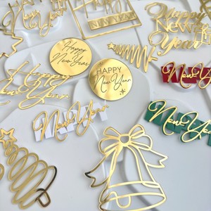 ของตกแต่งเค้กอะคริลิค รูปน้ำผึ้งและของหวาน สำหรับคริสต์มาส ปีใหม่ ปีมังกร ของตกแต่งหน้าเค้กสำหรับงานปาร์ตี้ 3413 3414 3666 3667 3668 - Product Image 4