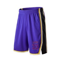Celana Pendek Basket Retro USA 2025 Ukuran Besar Desain Baru Bordir Nama Tim Dewasa Bahan Mesh Bernapas Cepat Kering Anti-Bakteri