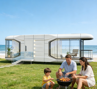 Maison Capsule Futuriste de Luxe à Structure en Acier, Alimentée à l'Énergie Solaire, Préfabriquée, avec Fenêtre Panoramique pour l'Extérieur – Vente en Gros Direct Usine