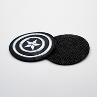 Étiquette personnalisée en TPU holographique irisé écologique, logo étoile 3D en relief, patch thermocollant pour chapeau et vêtements