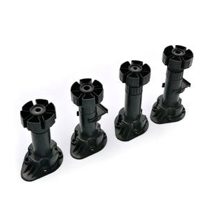 GQK New Item Black Plastic Leg Unit Plinth Feet for Kitchen Cupboard <b>Adjustable</b> Cabinet Legs ,furniture Leg - Product Image 1