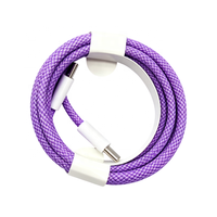 Cable de Datos de PVC Trenzado de Nailon Colorido, Carga Rápida Compatible con 20W/30W/45W/60W para Teléfonos Móviles IOS y Tabletas, Cobre Puro
