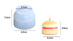 Molde de silicona para queso de Hamburgo, moldes de resina Flexible para pasteles, Fondant, decoración del hogar, lindo Cupcake, helado, vela perfumada, molde - Product Image 2