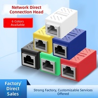 Connecteur de câble réseau RJ45, adaptateur double port droit, connecteur d'extension modulaire, origine Chine, emballage en sac OPP