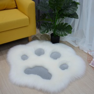 Tappeto a Forma <span class=keywords><strong>di</strong></span> Zampa <span class=keywords><strong>di</strong></span> <span class=keywords><strong>Gatto</strong></span>, Morbido Tappeto a Pelo Lungo per Animali Domestici, Tappetino Antiscivolo Cartoon per Casa degli Animali e Soggiorno - Product Image 2