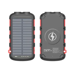 Chargeur solaire Mobile 2023 étanche Ip67 20000mah avec lumière Led pour Apple, meilleure vente