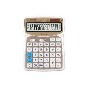 Kustom Logo CITIPLUS kedatangan baru CT-9300 tampilan LCD 14 Digit kalkulator bisnis Desktop kalkulator kalkulator Kalkulator Keuangan