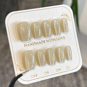 <span class=keywords><strong>Faux</strong></span> <span class=keywords><strong>ongles</strong></span> carrés courts en ABS faits à la main, 10 pièces, finition <span class=keywords><strong>gel</strong></span> UV, réutilisables, à presser, <span class=keywords><strong>avec</strong></span> motif, pour les doigts - Product Image 5