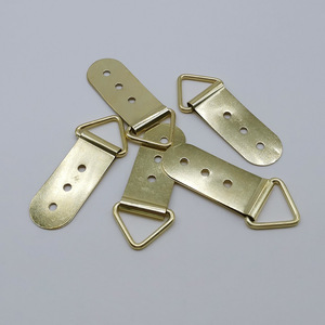 Three Hole Hanging <b>Hook</b> Golden Large Eye Slip <b>Hook</b> For Picture Frame Accessories - Product Image 2