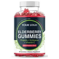 निजी लेबल के साथ थोक थोक द्वारा Gummies उन्मुक्ति प्रतिरक्षा बढ़ाने पोषक तत्वों दैनिक विटामिन Elderberry जस्ता विटामिन सी Packe