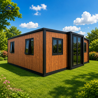 Maison conteneur extensible certifiée aux normes australiennes AS/NZS, 2 chambres, maison préfabriquée modulaire en acier pour la vie en plein air